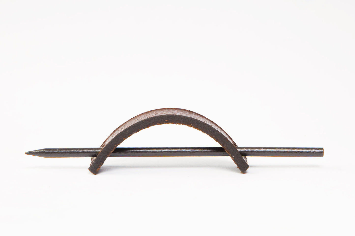 Flat: Leather Hair Barrette