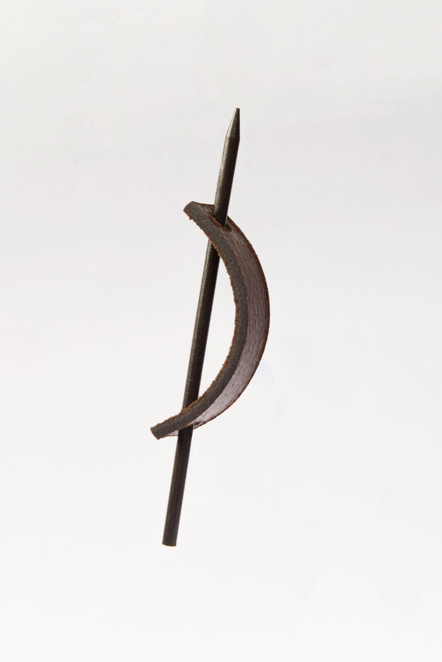 Flat: Leather Hair Barrette