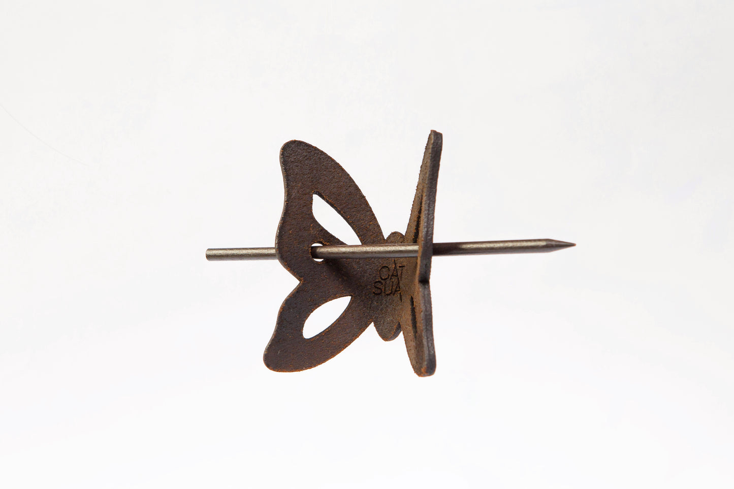 Butterfly: Leather Hair Barrette