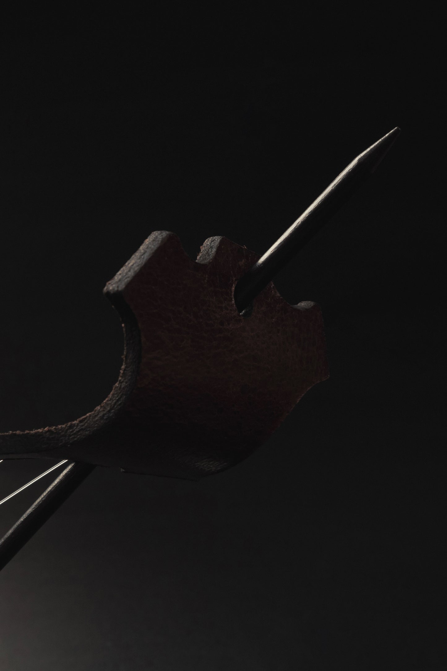 Genuine Symbol: Leather Hair Barrette