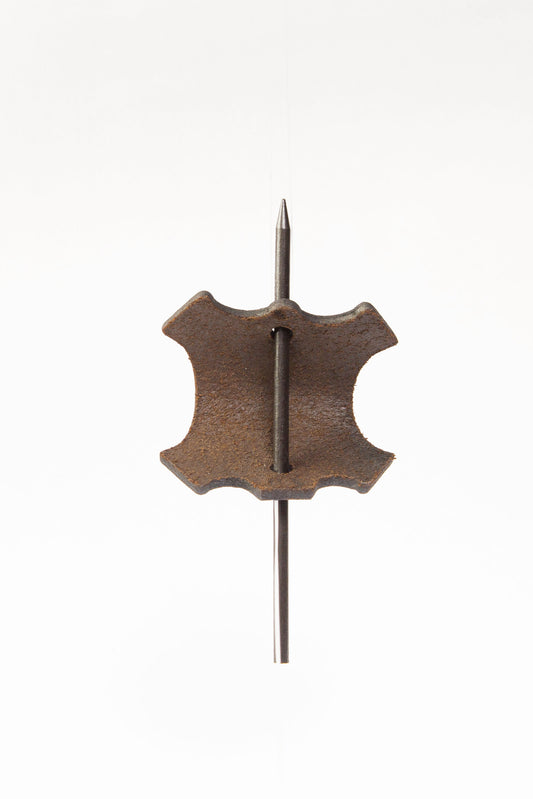 Genuine Symbol: Leather Hair Barrette