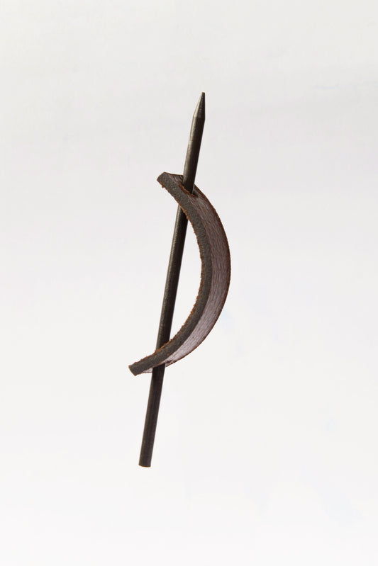 Flat: Leather Hair Barrette