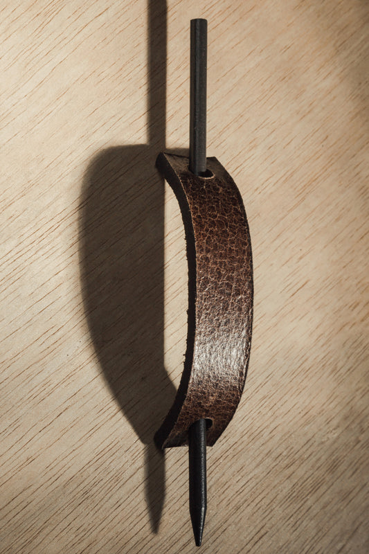Flat: Leather Hair Barrette
